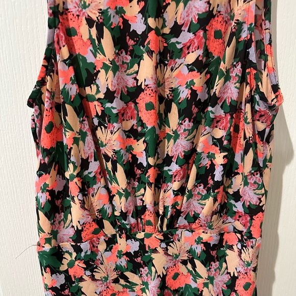 JCrew Mercantile Neon Floral Ruched
Waist Dress - Picture 5 of 10